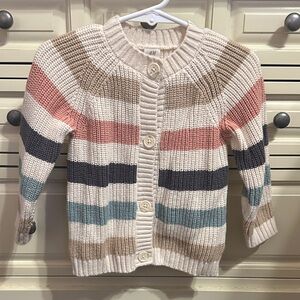 H&M Kid’s Multicolor Striped Cardigan - Cream, Pink, Blue, Brown